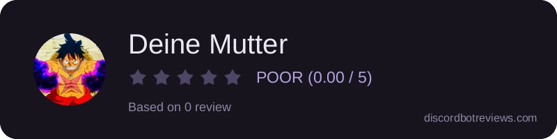 Rating widget preview for Deine Mutter