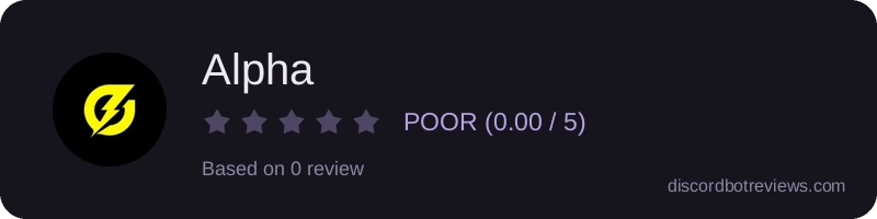 Rating widget preview for Alpha