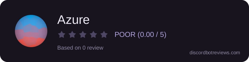 Rating widget preview for Azure