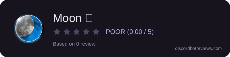Rating widget preview for Moon 🌚