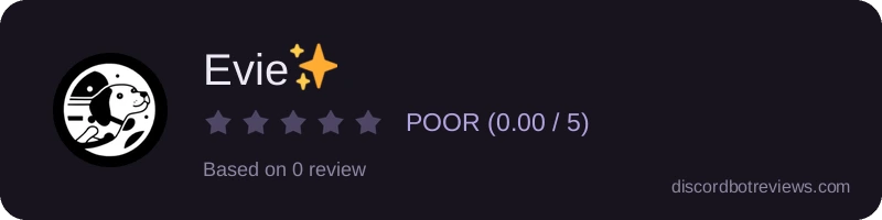 Rating widget preview for Evie✨