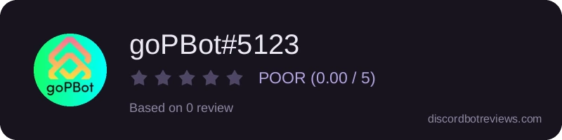 Rating widget preview for goPBot#5123