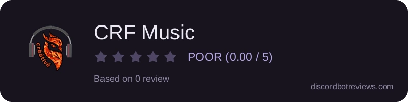 Rating widget preview for CRF Music