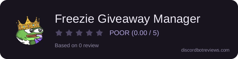 Rating widget preview for Freezie Giveaway Manager