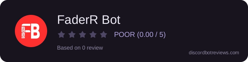 Rating widget preview for FaderR Bot