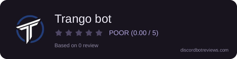 Rating widget preview for Trango bot