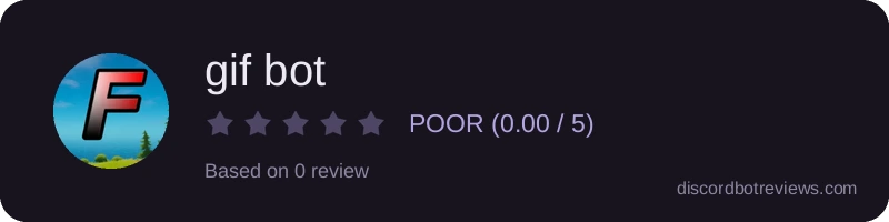 Rating widget preview for gif bot