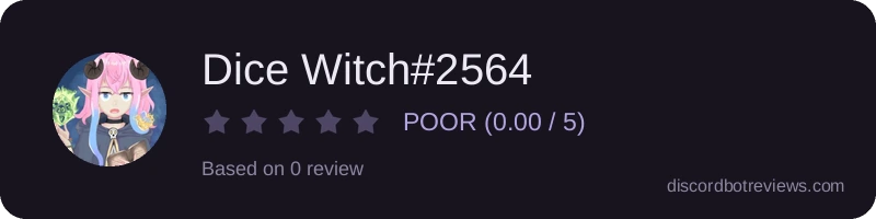 Rating widget preview for Dice Witch#2564