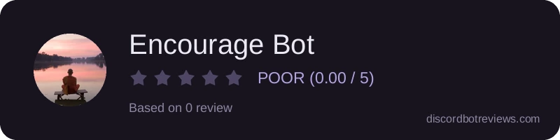 Rating widget preview for Encourage Bot