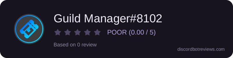 Rating widget preview for Guild Manager#8102