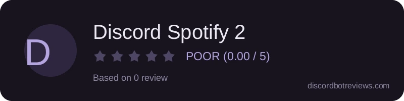 Rating widget preview for Discord Spotify 2