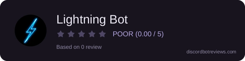 Rating widget preview for Lightning Bot
