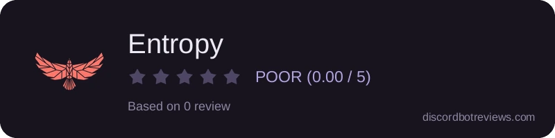 Rating widget preview for Entropy