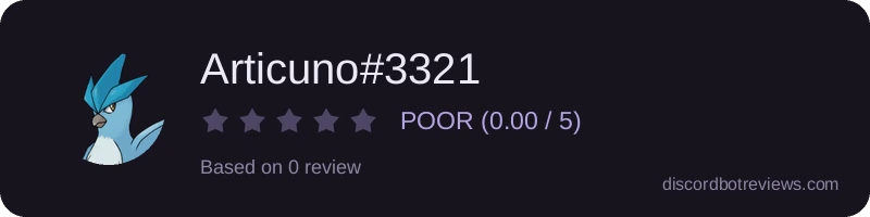 Rating widget preview for Articuno#3321