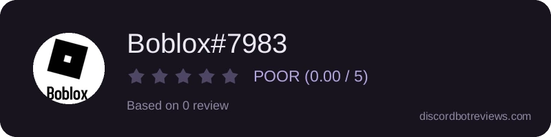 Rating widget preview for Boblox#7983