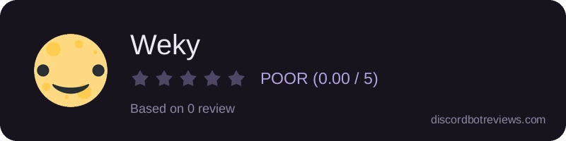 Rating widget preview for Weky
