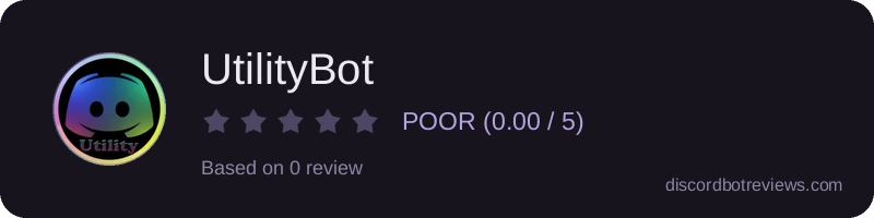 Rating widget preview for UtilityBot