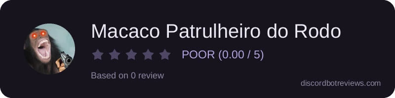 Rating widget preview for Macaco Patrulheiro do Rodo