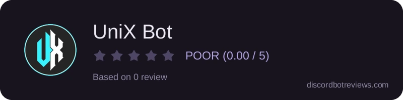 Rating widget preview for UniX Bot 