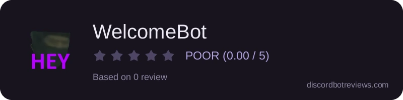 Rating widget preview for WelcomeBot