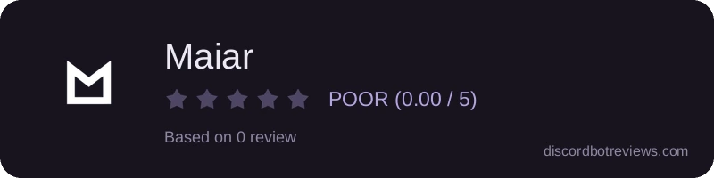 Rating widget preview for Maiar
