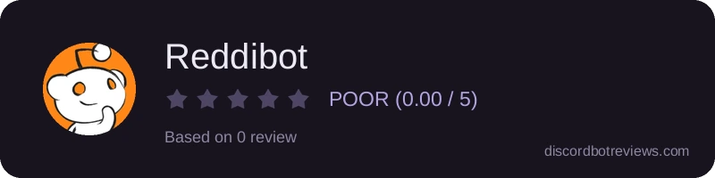 Rating widget preview for Reddibot