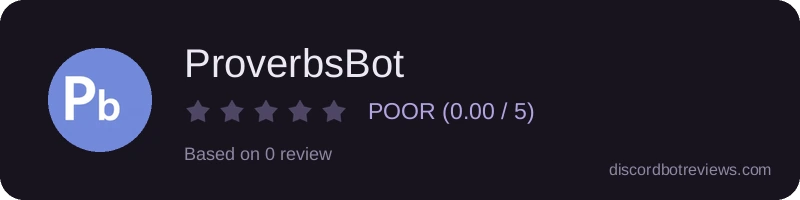 Rating banner for ProverbsBot