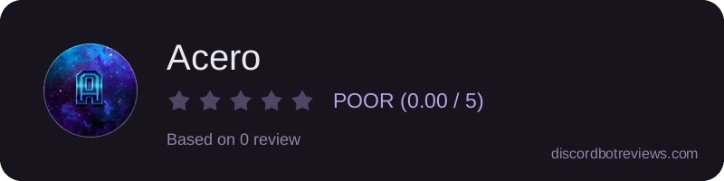 Rating widget preview for Acero