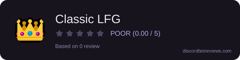 Rating widget preview for Classic LFG