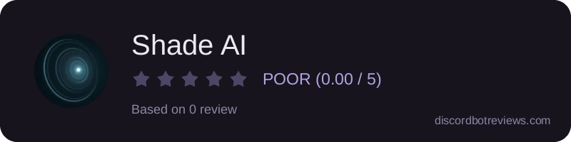 Rating widget preview for Shade AI