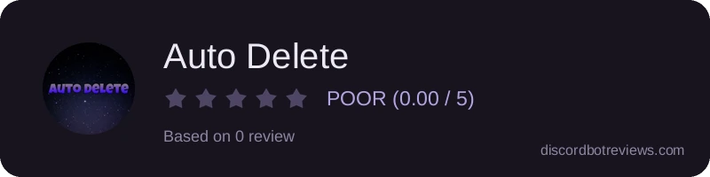 Rating widget preview for Auto Delete