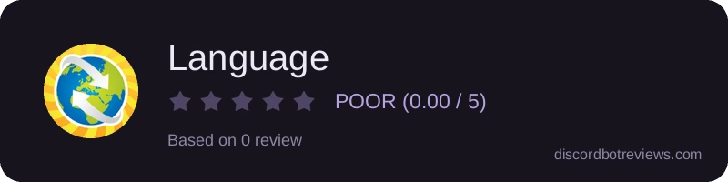 Rating widget preview for Language