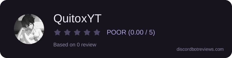 Rating widget preview for QuitoxYT