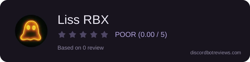 Rating widget preview for Liss RBX