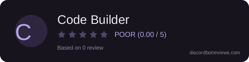 Rating banner for Code Builder
