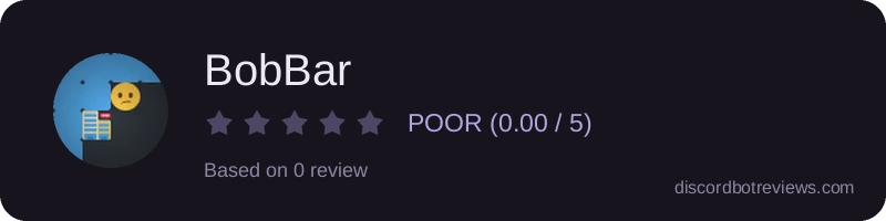 Rating widget preview for BobBar