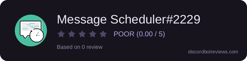 Rating widget preview for Message Scheduler#2229