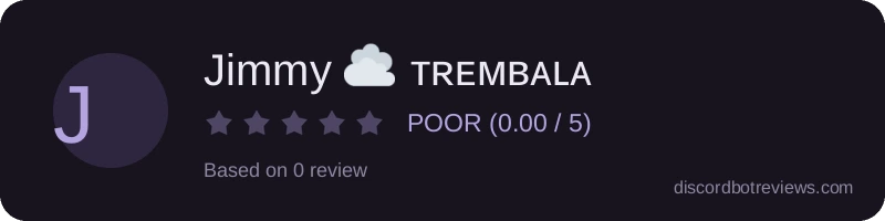 Rating widget preview for Jimmy ☁️ ᴛʀᴇᴍʙᴀʟᴀ