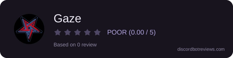 Rating banner for Gaze