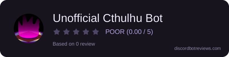 Rating widget preview for Unofficial Cthulhu Bot