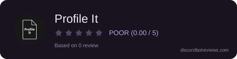 Rating widget preview for Profile It