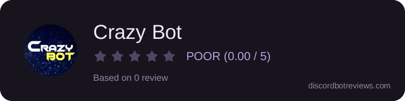 Rating widget preview for Crazy Bot