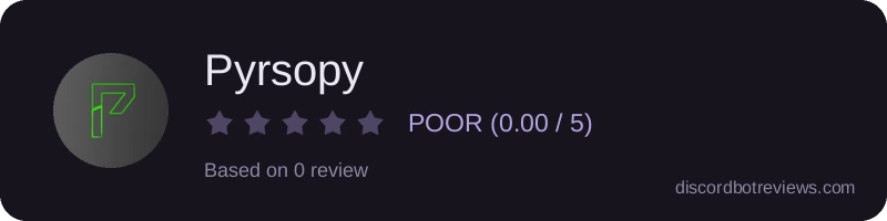 Rating widget preview for Pyrsopy