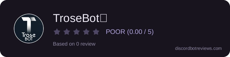 Rating widget preview for TroseBot✨