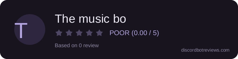 Rating widget preview for The music bo