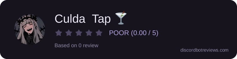 Rating widget preview for Culda  Tap 🍸