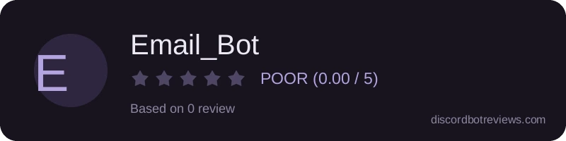 Rating widget preview for Email_Bot
