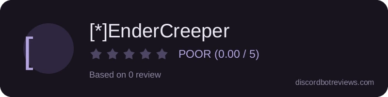 Rating widget preview for [*]EnderCreeper