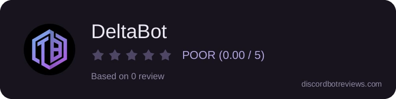 Rating banner for DeltaBot