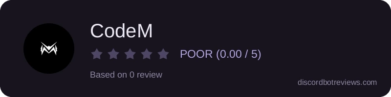 Rating widget preview for CodeM